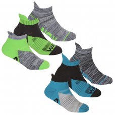 42B608: Boys 3 Pair Sport Trainer Liner Socks (Assorted Sizes)