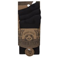 42B710: Kids Black 3 Pack Bamboo Plain Socks (Assorted Sizes)