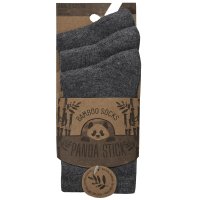 42B711: Kids Grey 3 Pack Bamboo Plain Socks (Assorted Sizes)