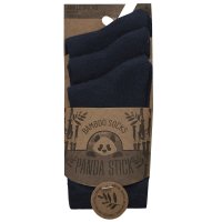 42B712: Kids Navy 3 Pack Bamboo Plain Socks (Assorted Sizes)