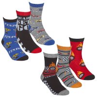 42B757: Boys 3 Pack Cotton Rich Design Ankle Socks (Assorted Sizes)