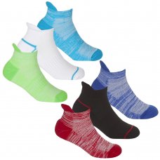 42B768: Boys 3 Pair Sport Trainer Liner Socks (Assorted Sizes)