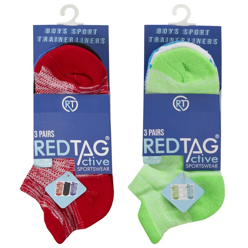 5 Pairs Boys  Trainer Liner Socks Size 12-3