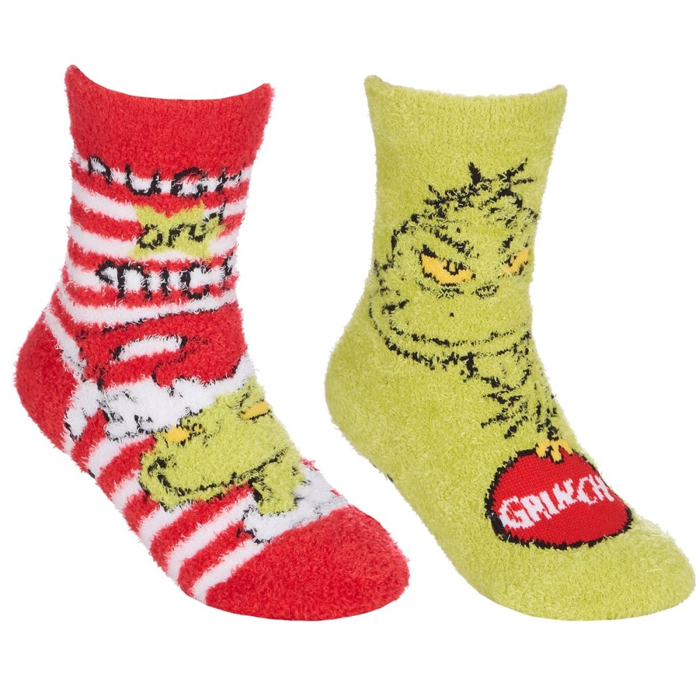 42B835: Infants Christmas Grinch 1 Pair Cosy Socks With Grippers 42B835: Infants Christmas Grinch 1 Pair Cosy Socks With Grippers