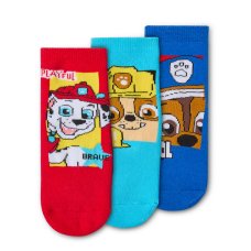 42B850: Boys Paw Patrol 3 Pack Terry Socks With Grippers (Assorted Sizes)