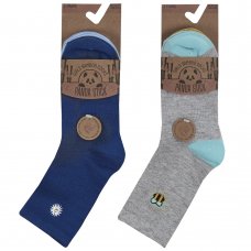 43B781: Girls 3 Pack Bamboo Design/ Embroidered Ankle Socks (Assorted Sizes)