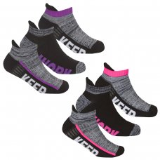 43B800: Girls 3 Pack Sport Trainer Liner Socks  (Assorted Sizes)