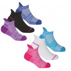 43B803: Girls 3 Pack Sport Trainer Liner Socks  (Assorted Sizes)