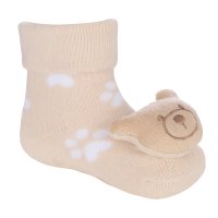 44B1027: Baby 1 Pair Novelty Teddy Socks (0-12 Months)
