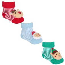 44B1032: Baby 1 Pair Novelty Christmas Socks (0-12 Months)