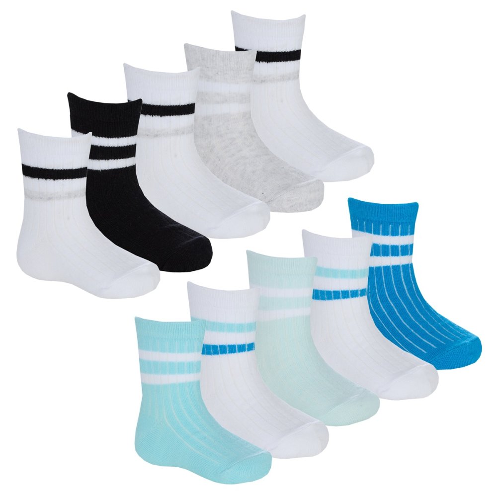 44B1047: Baby Boys 5 Pack Sport Socks (Assorted Sizes) 44B1047: Baby Boys 5 Pack Sport Socks (Assorted Sizes)