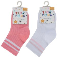 44B1048: Baby Girls 5 Pack Sport Socks (Assorted Sizes)