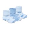 44B1065: Baby Boys 3 Pack TOT Terry Design Socks With Grippers (Assorted Sizes)