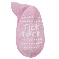 44B928: Baby Girls 3 Pack Terry Trainer Liner Socks With Grippers