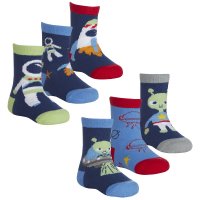 44B955: Baby Boys 3 Pack Cotton Rich Design Ankle Socks (Assorted Sizes)