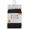 45B107: Baby Girls Cotton Rich Plain Black Tights (0-24 Months)