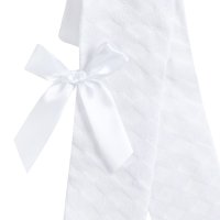 Baby Girls 1 Pair Bow Tights- White (0-24 Months)