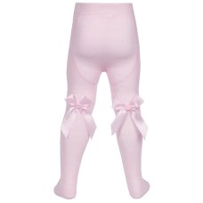 Baby Girls 1 Pair Bow Tights- Pink (0-24 Months)