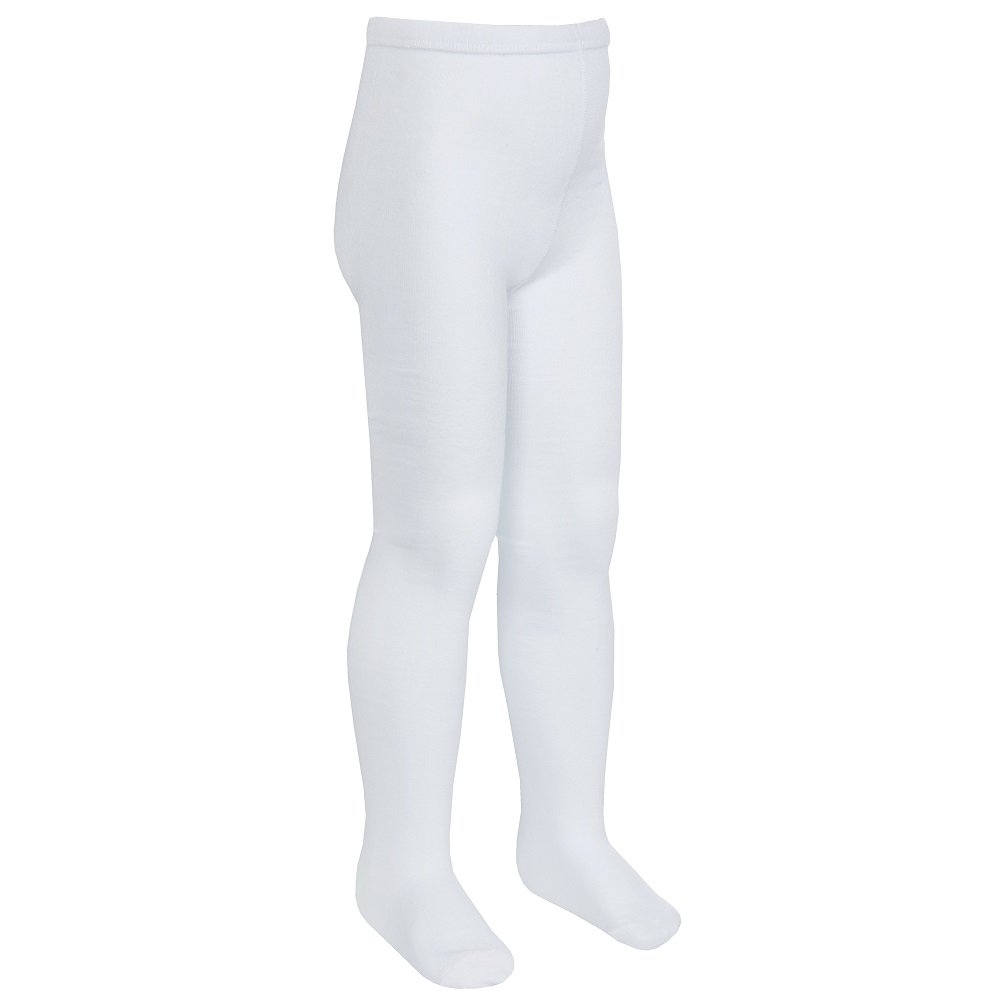 Girls Plain White Cotton Rich Tights (2-13 Years) Girls Plain White Cotton Rich Tights (2-13 Years)