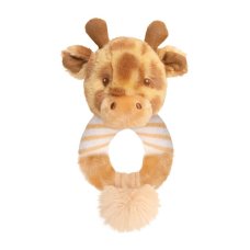 SE6904-Giraffe: 14cm Keeleco Huggy Giraffe Ring Rattle (100% Recycled)