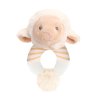 SE6904-Lamb: 14cm Keeleco Lullaby Lamb Ring Rattle (100% Recycled)