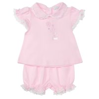 8002A: Baby Girls Top & Bloomer Outfit (0-9 Months)