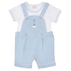 8007A: Baby Boys Top & Dungaree Outfit (0-9 Months)
