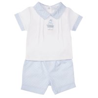 8033A: Baby Boys Polo Top & Short Outfit (0-9 Months)