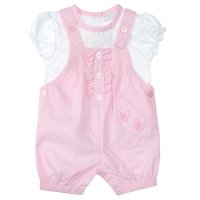 8039B: Baby Girls 2 Piece Dungaree Outfit (9-24 Months)