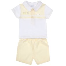 8049B: Baby Boys Lemon Polo Top & Short Outfit (9-24 Months)