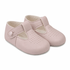 B625: Baby Soft Soled Shoe-Pink (Shoe Sizes: 0-4)