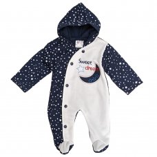 A04: Baby " Sweet Dream"  Hooded All In One (0-9 Months)