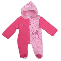 A05: Baby Girls Bunny Hooded All In One (0-9 Months)