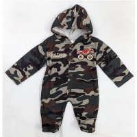 A06: Baby Boys Soldier Hooded All In One (0-9 Months)