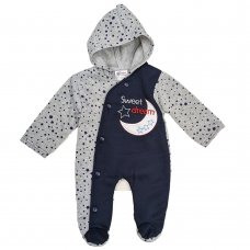 A07: Baby " Sweet Dream" Hooded All In One (0-9 Months)
