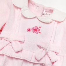 A24296: Baby Girls Velour All In One On A Satin Padded Hanger (0-9 Months)