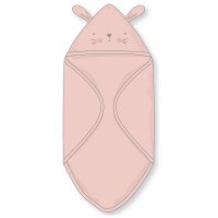 A24458: Baby Pink Bunny Hooded Towel/Robe