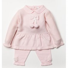 A24727: Baby Girls Knitted 2 Piece Outfit (0-12 Months)