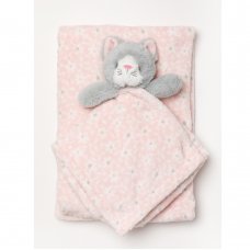 A24808: Baby Girls Cat Comforter & Blanket