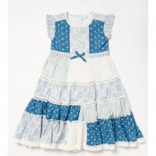 B03310: Girls Printed Panelled Dress (3-11 Years)