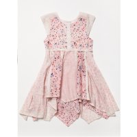 B03311: Girls Floral Panelled Dress (3-11 Years)