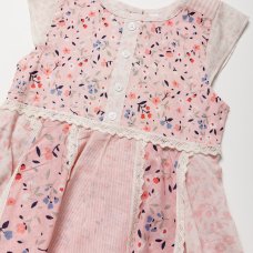 B03311: Girls Floral Panelled Dress (3-11 Years)