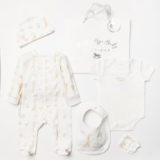 D06200: Baby Unisex Animals  6 Piece Mesh Bag Gift Set (NB-6 Months)
