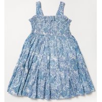 B03911: Girls Shell Print Dress With Smocking (3-11 Years)