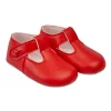 B625: Baby Soft Soled Shoe-Red (Shoe Sizes: 0-4)