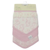 J14024: 3 Pack Muslin Bandanna Bibs- Pink Bunny