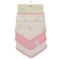 J14025: 3 Pack Muslin Bandanna Bibs- Pink Mermaid