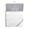 BIT210976: Baby Hooded Towel - White With Stars Trim
