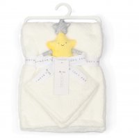 G13043: Baby Yellow Star Comforter & Blanket Set