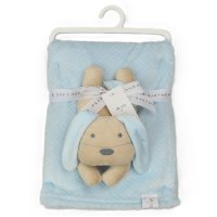 J14039: Baby Plush Rattle Toy & Blanket Set